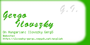 gergo ilovszky business card